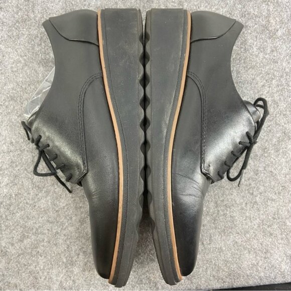 Clarks Womens Sharon Noel Black Leather Lace Up Loafer Women’s Size US 8 - Picture 6 of 11